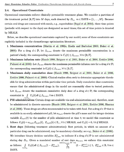 Operational Constraints